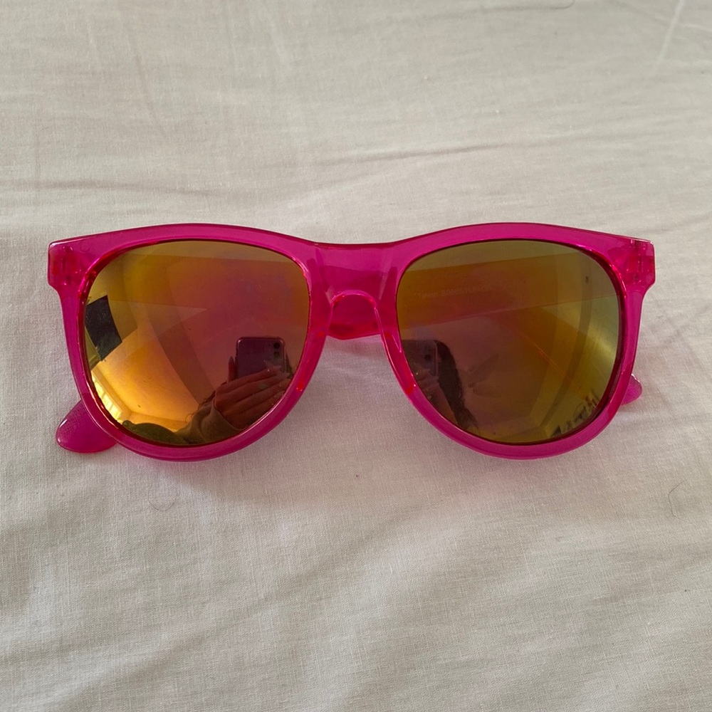 Hot Pink Reflective Sunglasses
